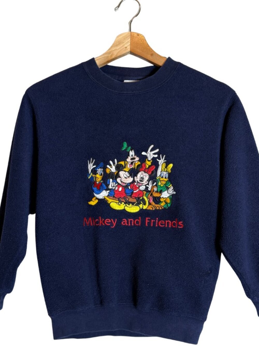 Vintage The Disney Store Mickey Mouse & Friends Sweatshirt Kids Medium Navy Blue